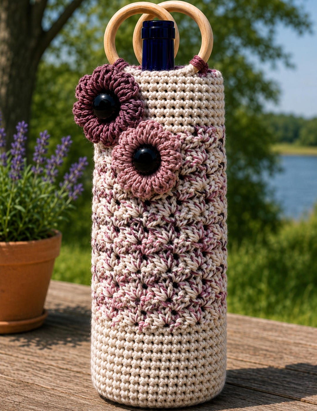 Wine Bottle Tote Crochet Pattern – PDF Instant Download - Etsy