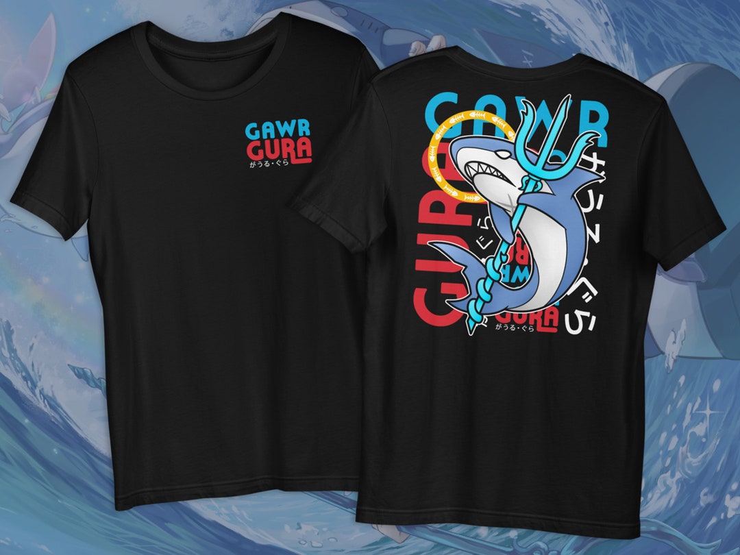 vaultroom × GAWR GURA SHARK TEE / BLACK vaultroom × GAWR GURA SHARK TEE / BLACK