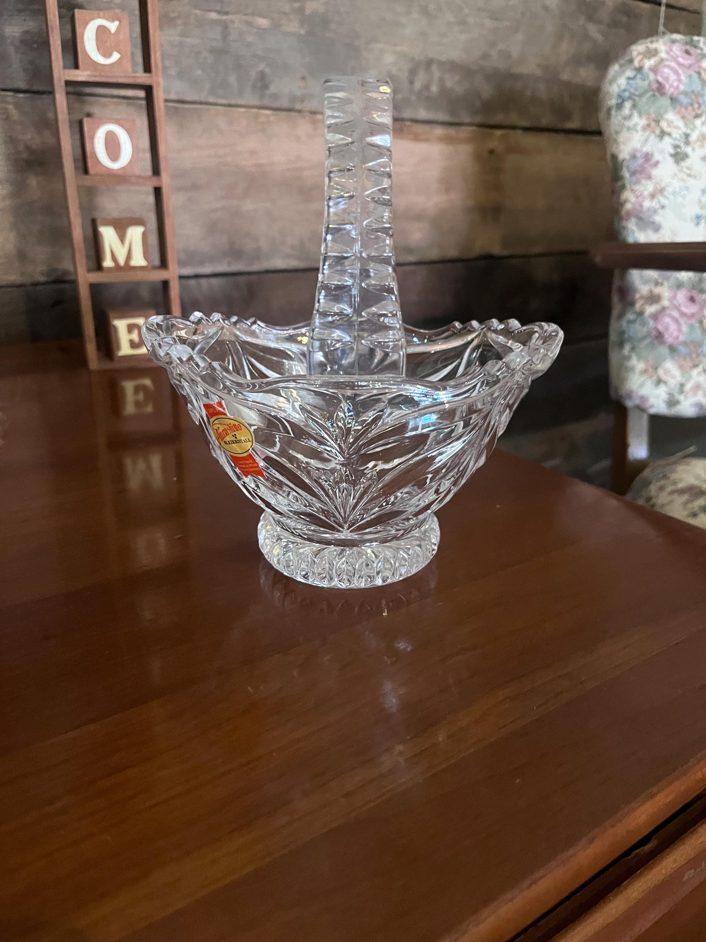 Anna Hutte Crystal Basket - Etsy