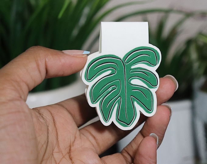 Monstera Leaf Magnetic Bookmark