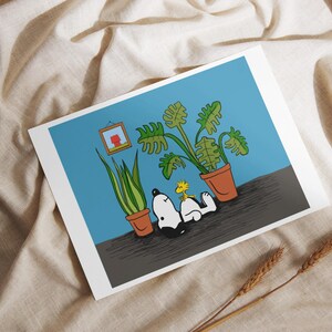 Snoop Nostalgic Illustration Matte Art Print PBS 2000s comic cartoon Charlie Dog