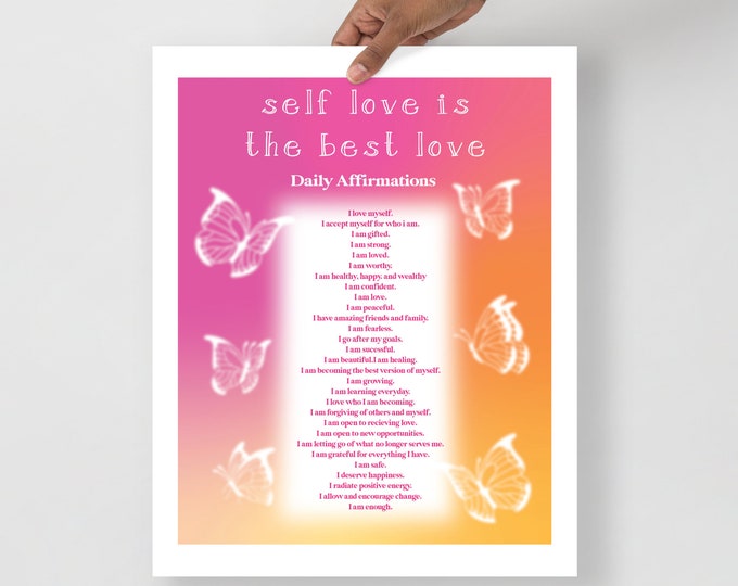 Self Love Daily Affirmations Matte Art Print