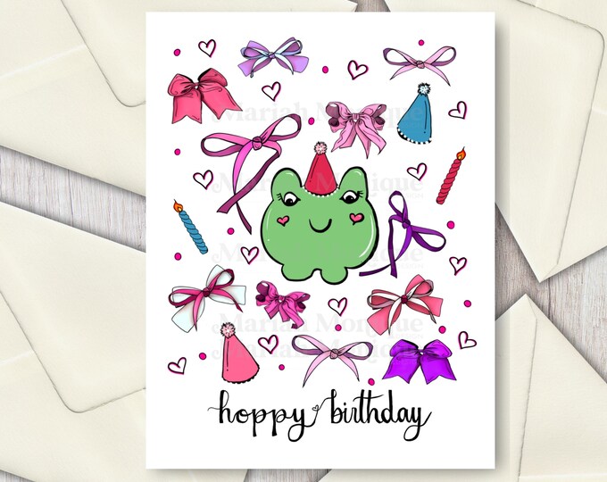 Hoppy Birthday Froggy Greeting Card