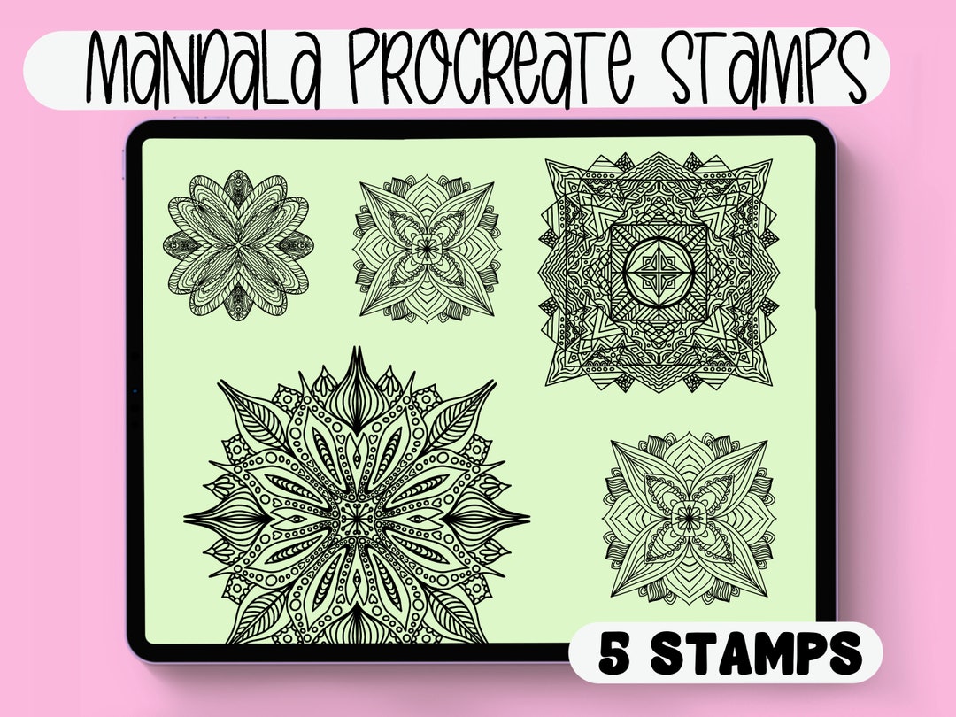 Procreate Brush Stamps Hand Drawn Mandala Designs - Etsy