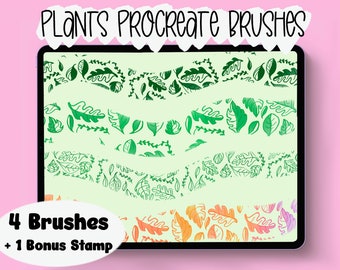 Plants Illustration Procreate Brushes and Stamp