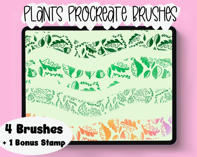 Plants Illustration Procreate Brushes and Stamp