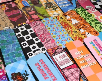 Mystery Bookmark Bundle | Hand-Drawn Glossy Bookmarks