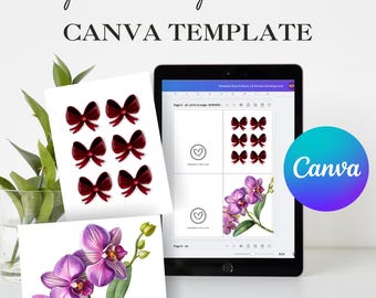 Greeting Card Canva Template | A2 4.25x5.5 & 5x7 Card Layout | Digital Download File
