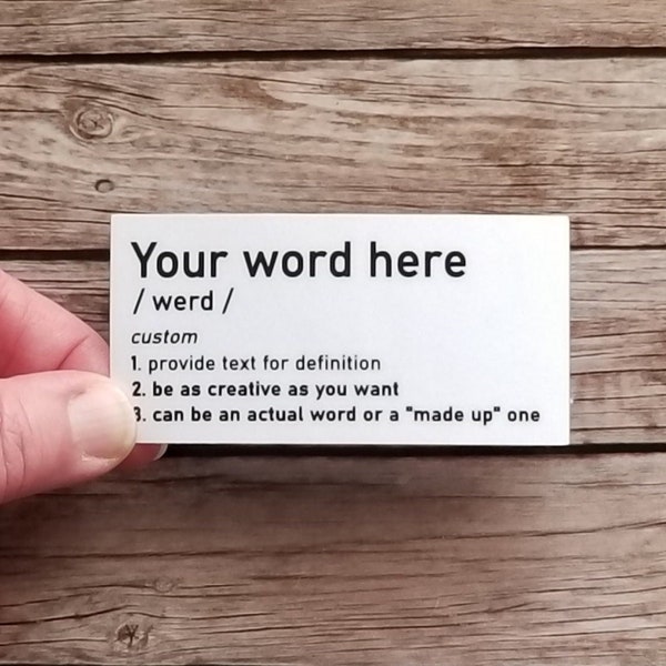 Definition Decal Etsy