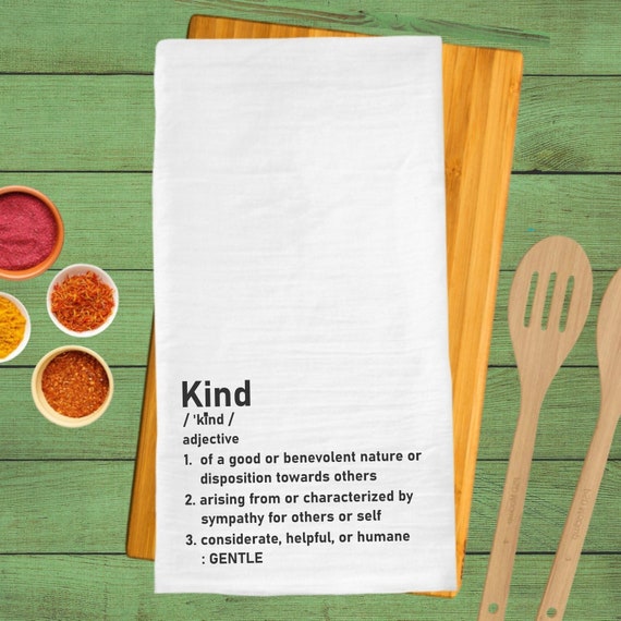 Kind Definition Dish Towel Definition Tea Towel Hand Towel Etsy