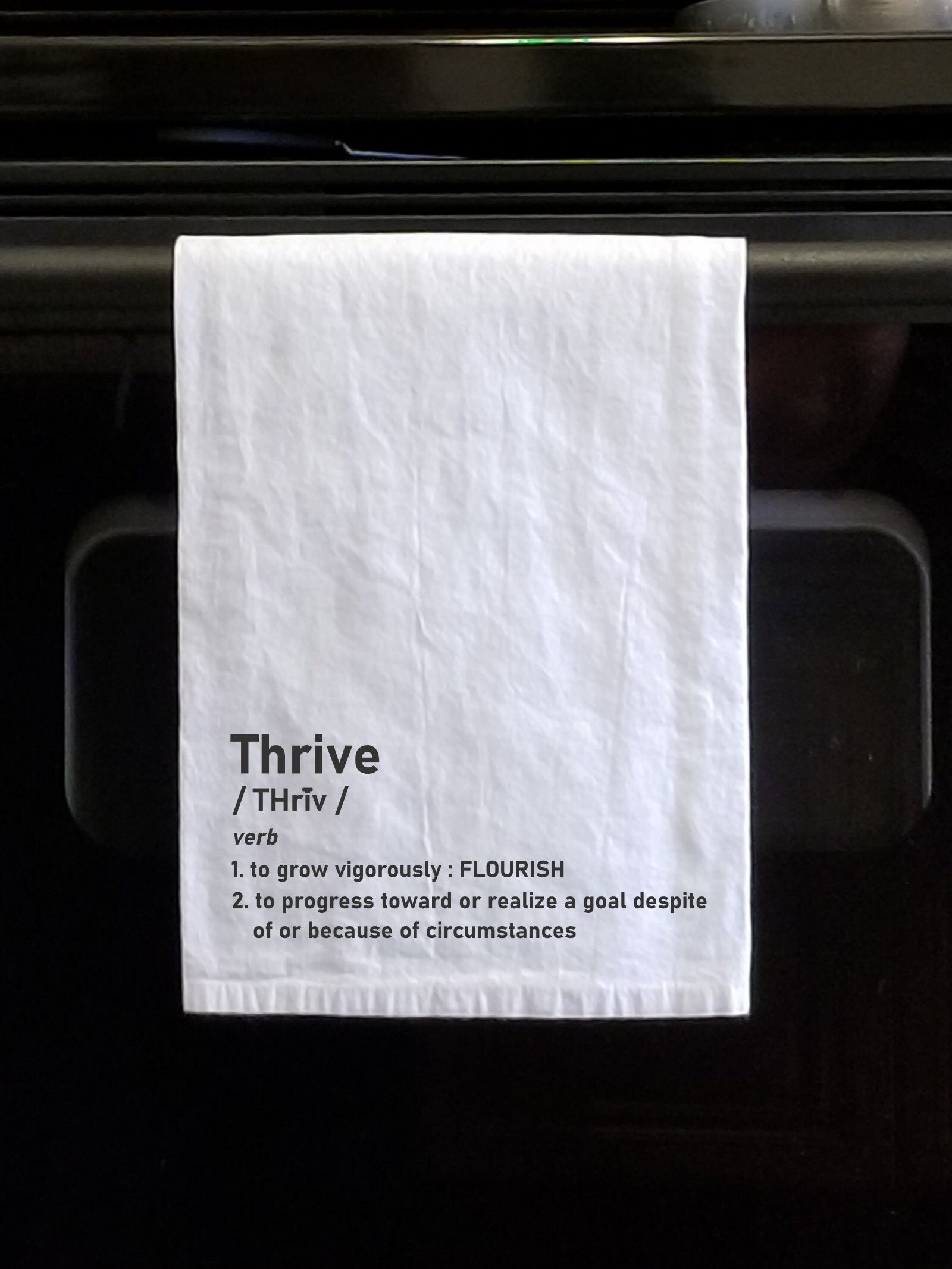 College Dorm Chef Thrive Definition Flour Sack Towel Words with