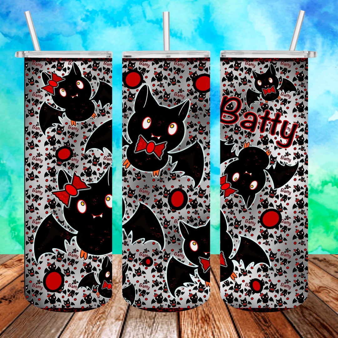 Cute Bat Tumbler Design Etsy
