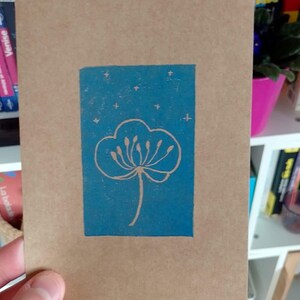 Carte A6 linogravure, faire-part, vœux, carte postale
