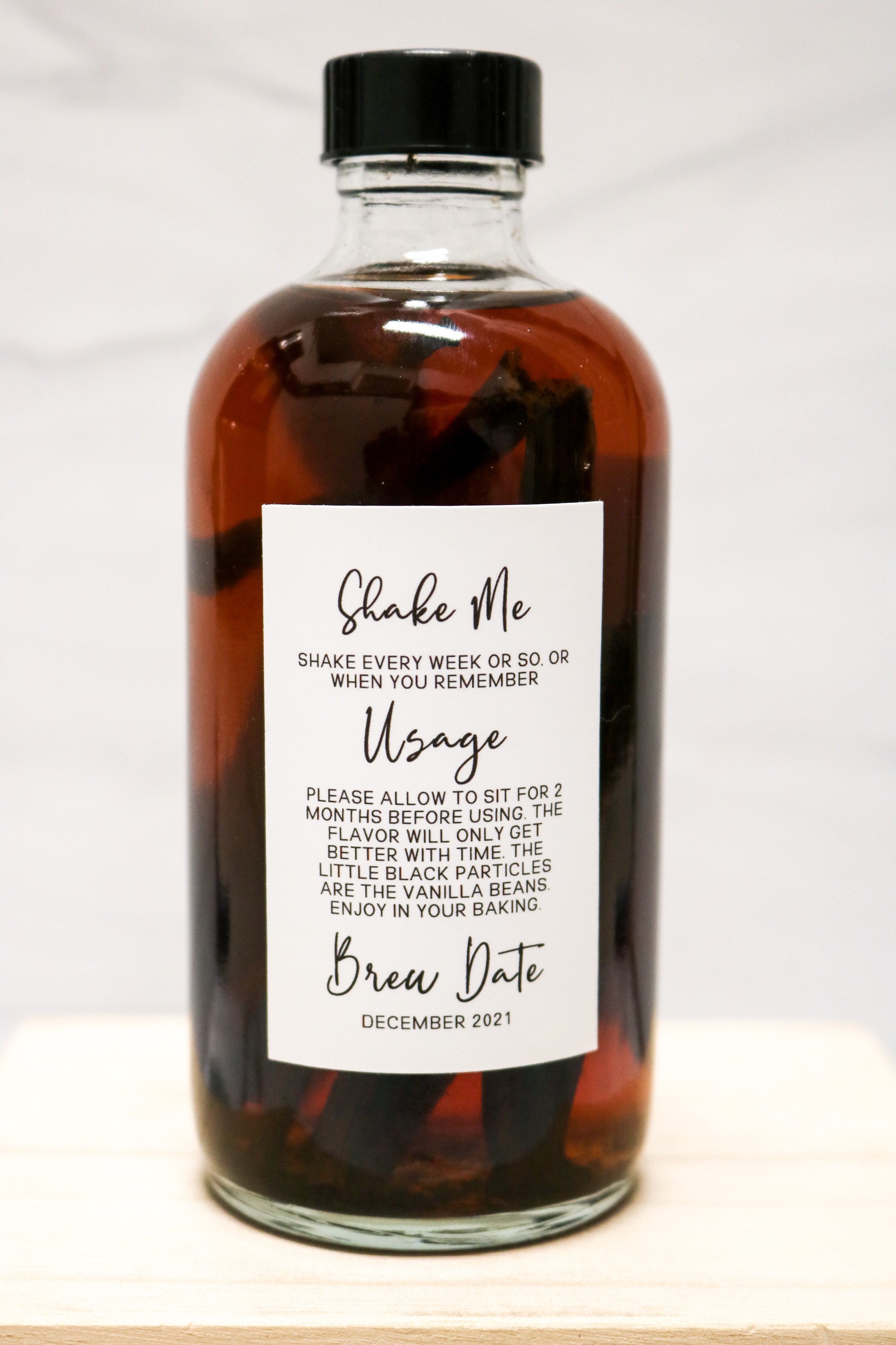 Homemade Vanilla Extract Labels, Customized Vanilla Extract Labels, Front and Back Labels for Bottle, 1.75x2.5 (set of 12), 2x3 (set of 10)