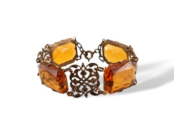 Bracelet Vintage N402 En Cornaline - Bijou Ancien Pierre Naturelle - Occasion