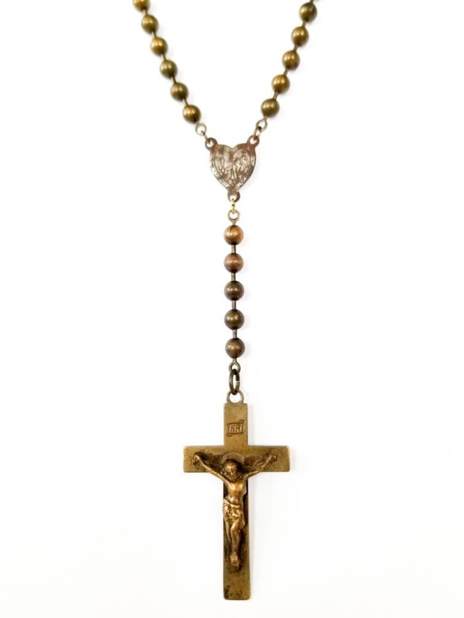 WWI military rosary antique pull chain military rosary Etsy