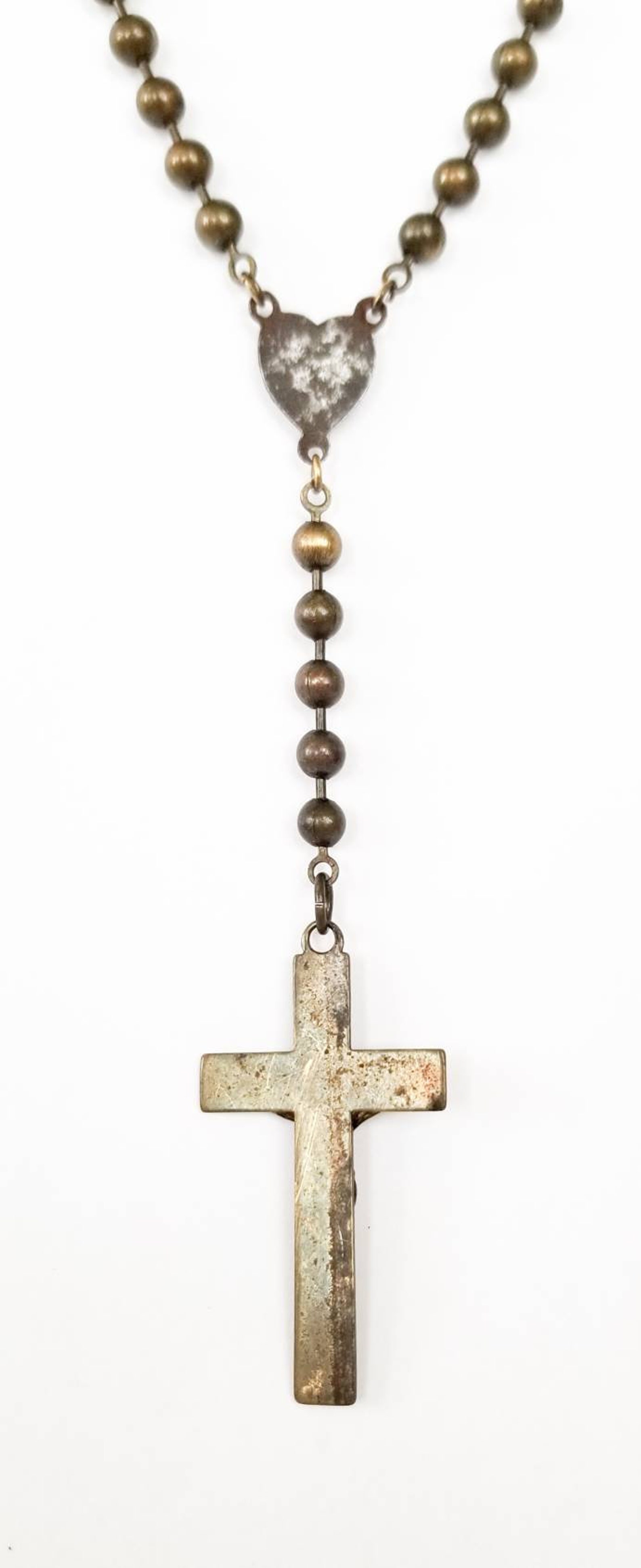 WWI military rosary antique pull chain military rosary Etsy