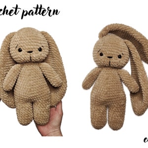 Crochet bunny pattern, Amigurumi bunny pattern, Stuffed bunny pattern, English pattern amigurumi pdf