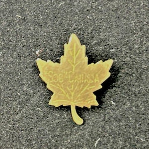 Vintage Golden Maple Leaf Canadian Symbol Soo Canada Engraved