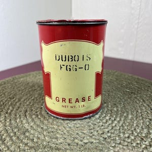 Dubois FGG-0 Grease Can Dependable Lubrication 1 Lb Unopened Tin Litho Container image 2