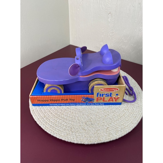 Melissa and Doug Happy Hippo Pull Toy 3020 First Play Toddler Toy