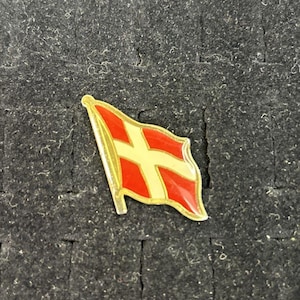 Denmark Flag Vintage Lapel Pin Tie Tack 1