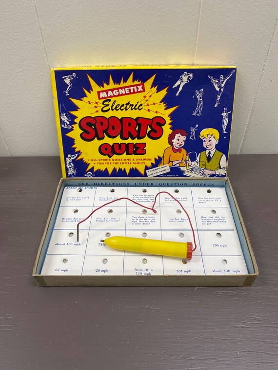 Vintage Magnetix Electric Sports Quiz Light up Game 1950s Etsy UK