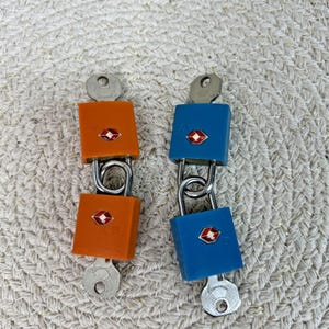 Family Lot Of 4 Go Travel TSA Luggage Mini Locks With Keys