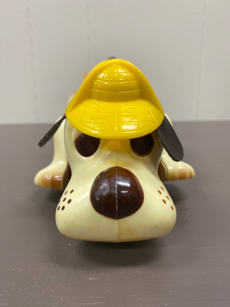 Vintage Hard Plastic Sniffing Hound Dog Push Toy Etsy