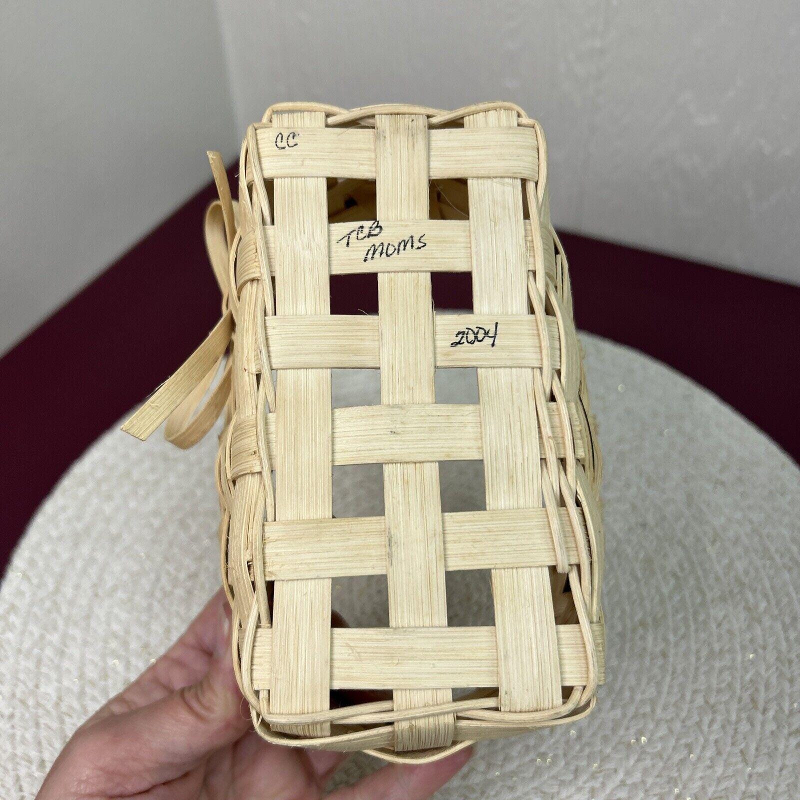 Hand Made White Oak Reed Basket Hanging Artist Signed With Bow - Etsy