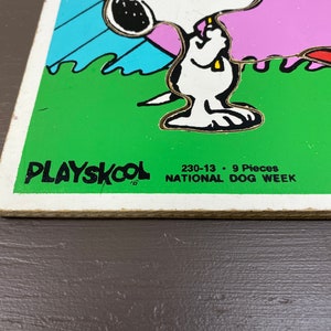 Playskool Peanuts Snoopy Lucy Board Puzzle National Dog Week 1958 United Features Syndicates 230-13 image 5