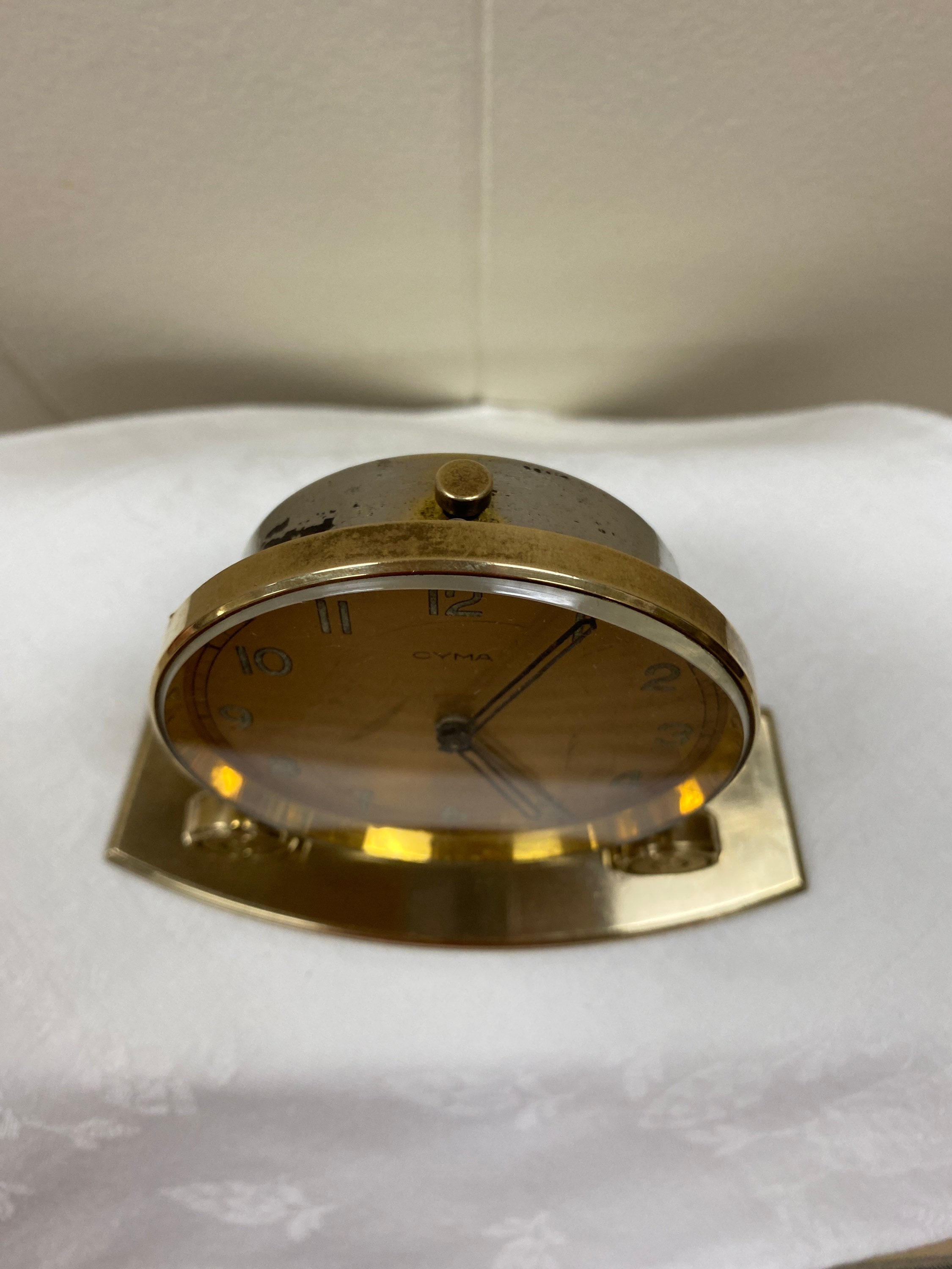 Antique Brass CYMA Watch Co. Swiss Wind up Alarm Clock - Etsy