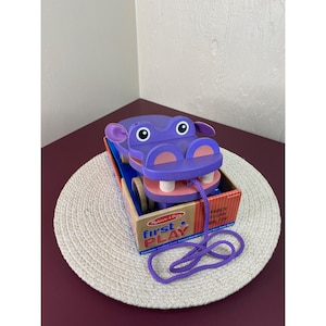 Melissa and Doug Happy Hippo Pull Toy #3020 First Play Toddler Toy NIP