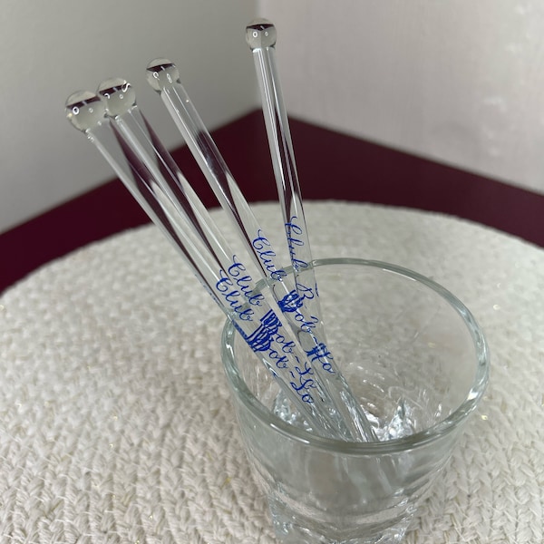 Bob Lo Island Detroit Mi higsn Souvenir Glass Cocktail Stirsticks Barware