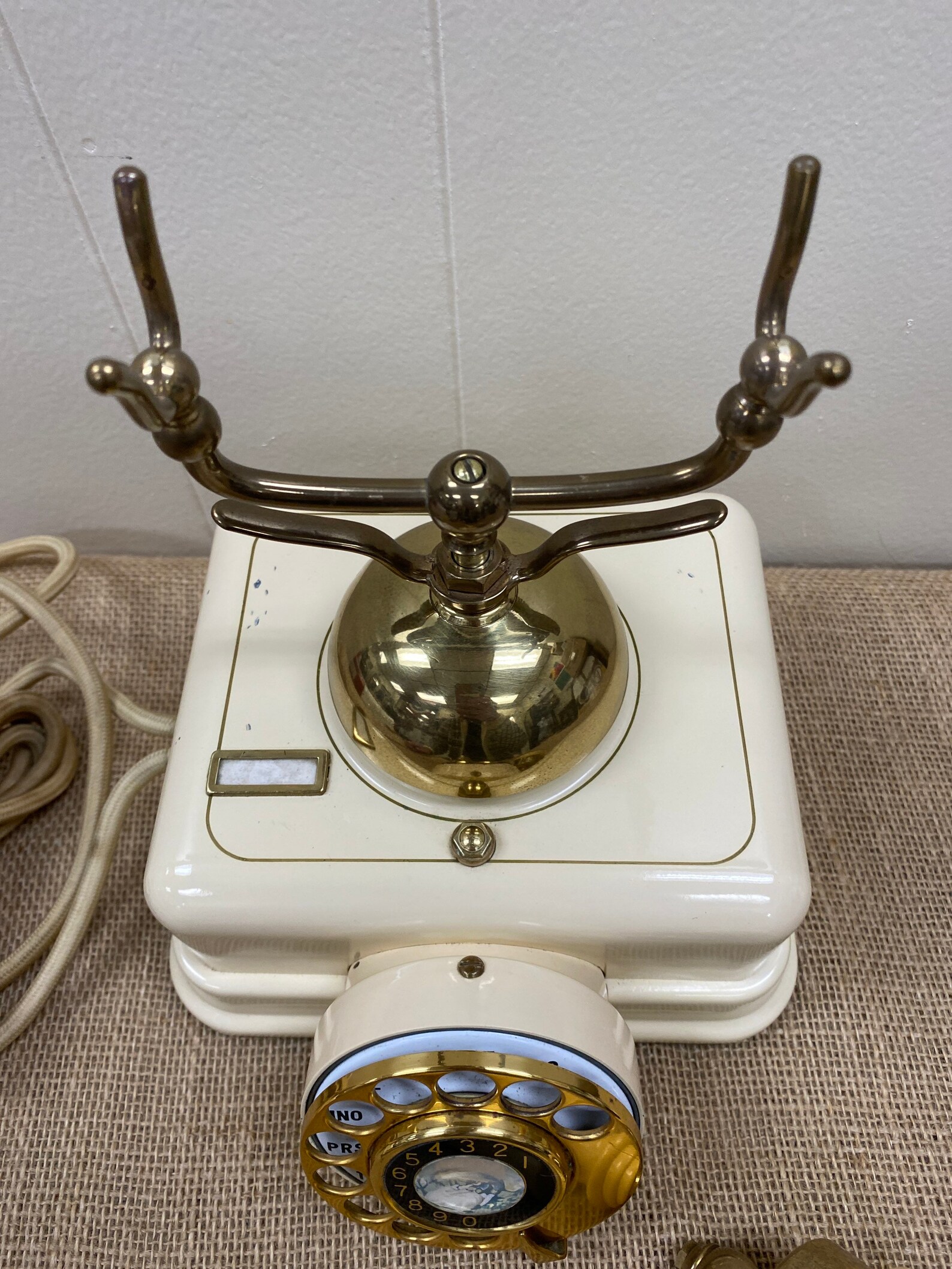 Antique Rotary Dial Cradle Handset Telephone with 4 Prong Etsy