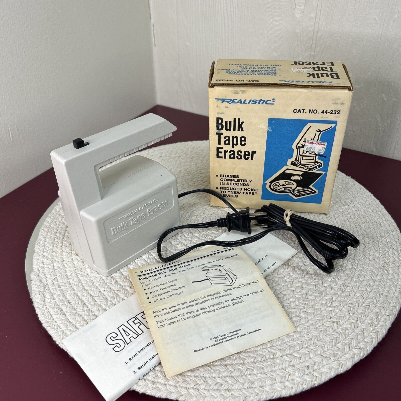 Realistic Magnetic Bulk Tape Eraser Check Out - UK Vintage Radio