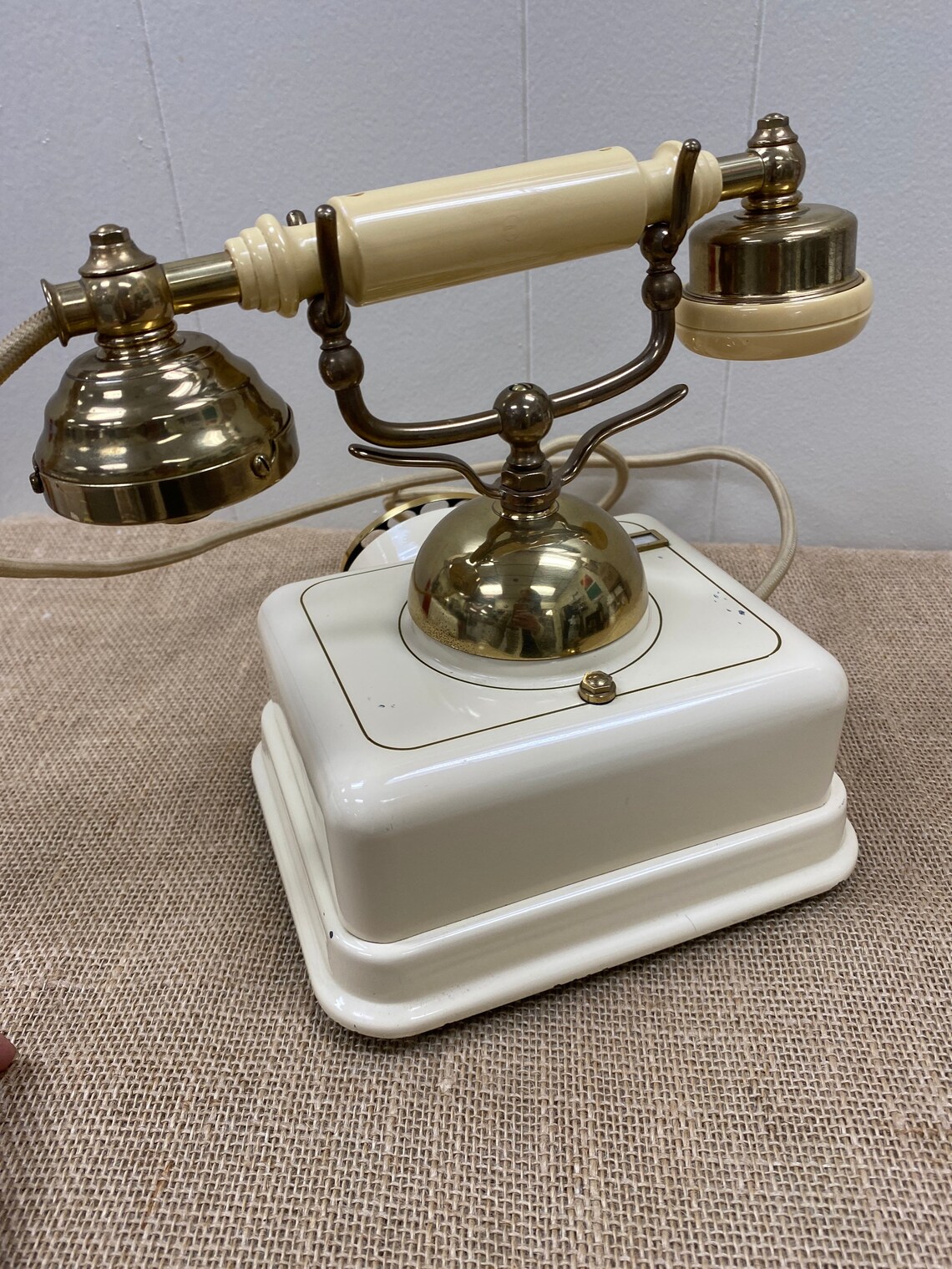 Antique Rotary Dial Cradle Handset Telephone with 4 Prong Etsy