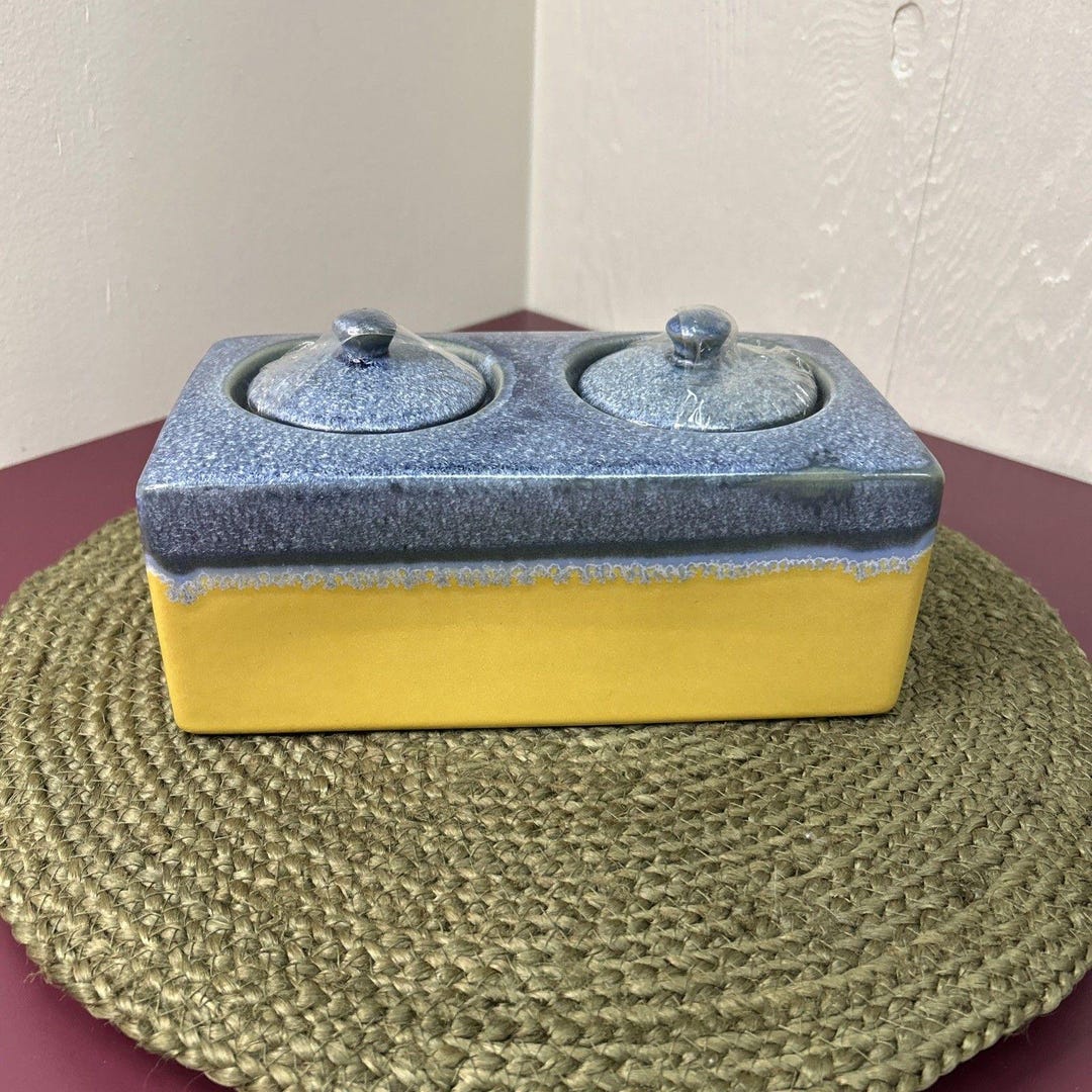 Table Top Glazed Ceramic Fire Pot With Two Fuel Gel Reservoirs - Etsy