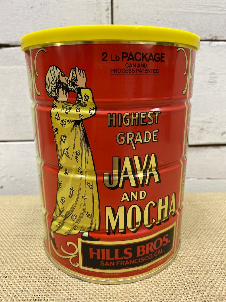 Hills Brothers Java & Mocha Coffee Canister 2lb Like New Etsy