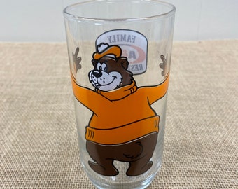 Vintage 1970’s Classic Rooty A&W Restaurant Root Beer Glass Bear Logo
