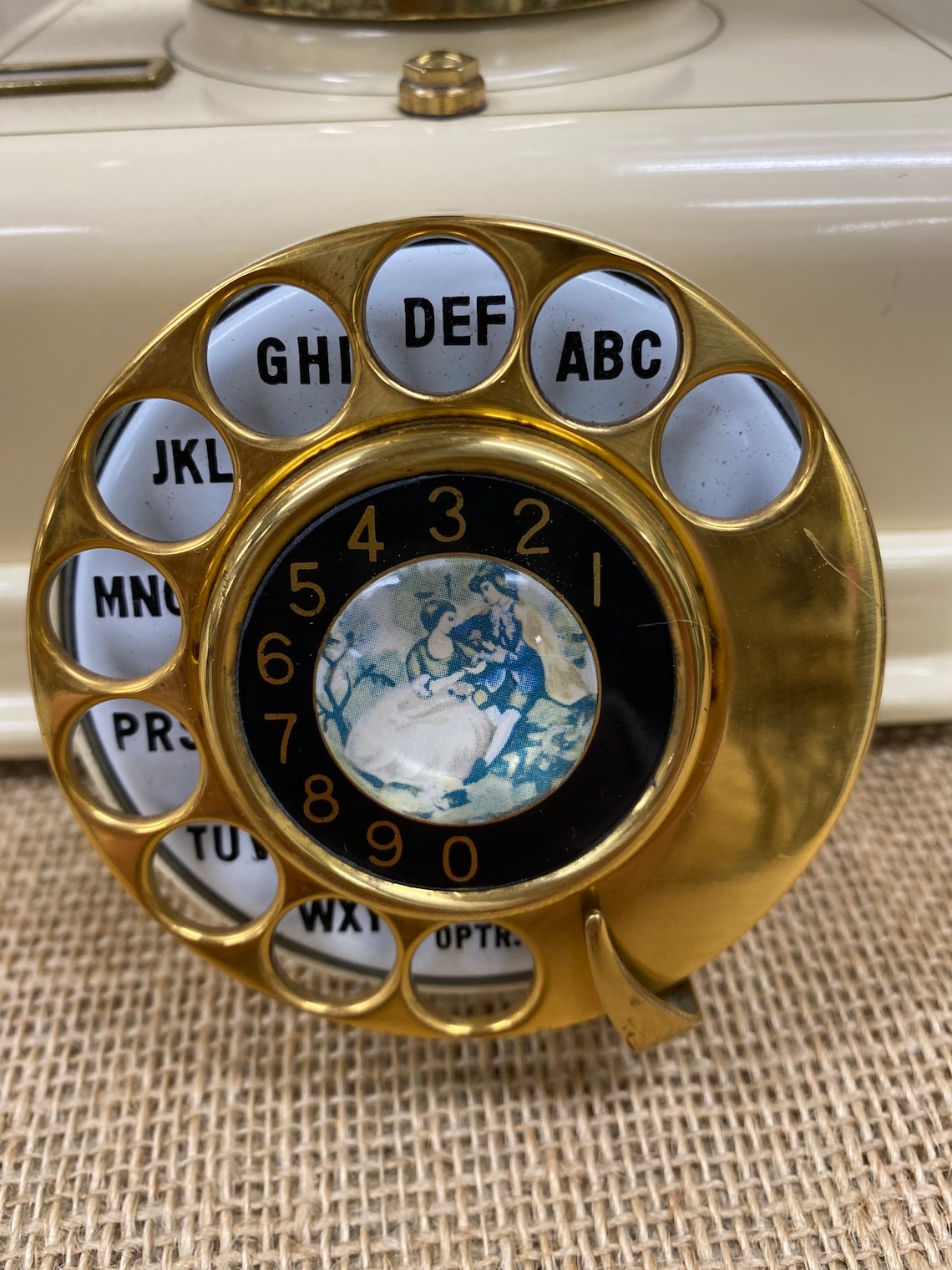 Antique Rotary Dial Cradle Handset Telephone with 4 Prong Etsy