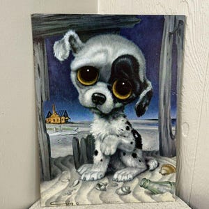 BIG EYES GIG ヴィンテージ レトロ 60s 絵 壁掛け アート Vintage Big Eye Boy Dancing to the Radio 1960's Big Eye