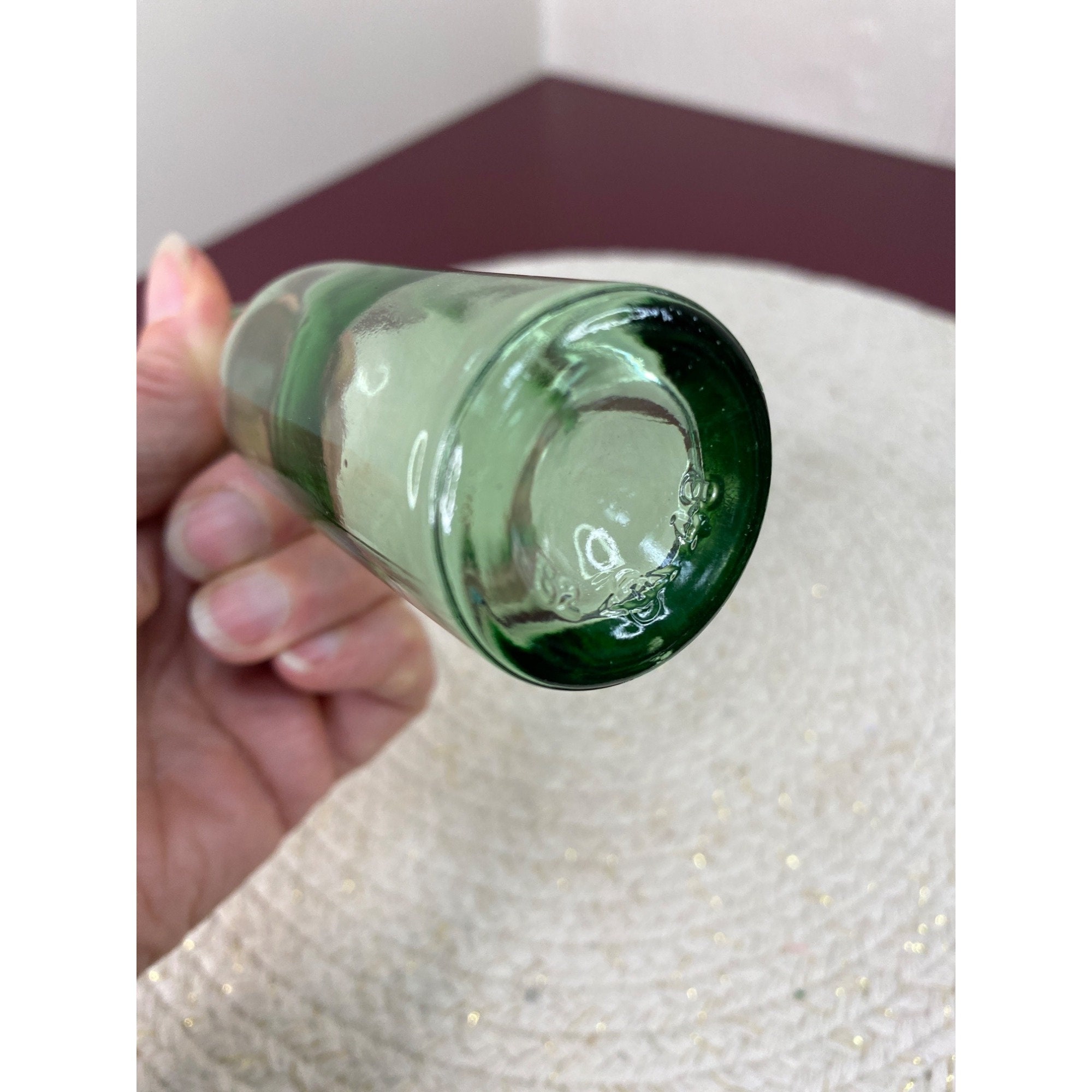 Vintage Miniature Soda Bottle Green Glass Owens-illinois Glass Co. - Etsy