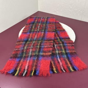 St Michael Mohair & Wool Scarf Wrap Made in Scotland Fuzzy Soft 44