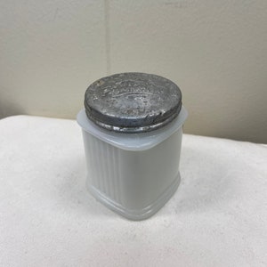 Antique Harriet Hubbard Ayer Famous Toilet Preparations Milk Glass Health Jar