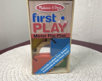 Melissa & Doug Early Childhood 12 months Colorful Wooden Opening Mirror Toy