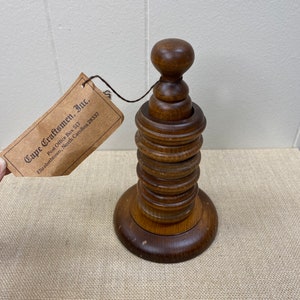 Early American Wood Napkin Rings with Stand: Cape Craftsman Set