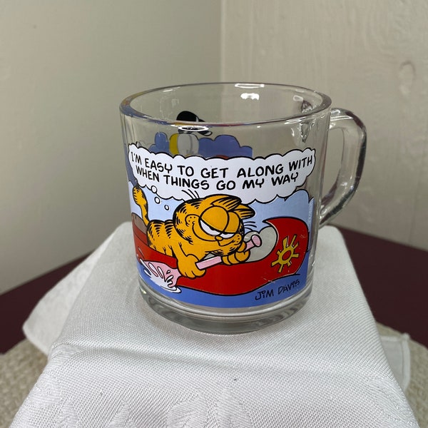 Vintage McDonald's Jim Davis Garfield Mug 1978 Odie Comic Strip Cup