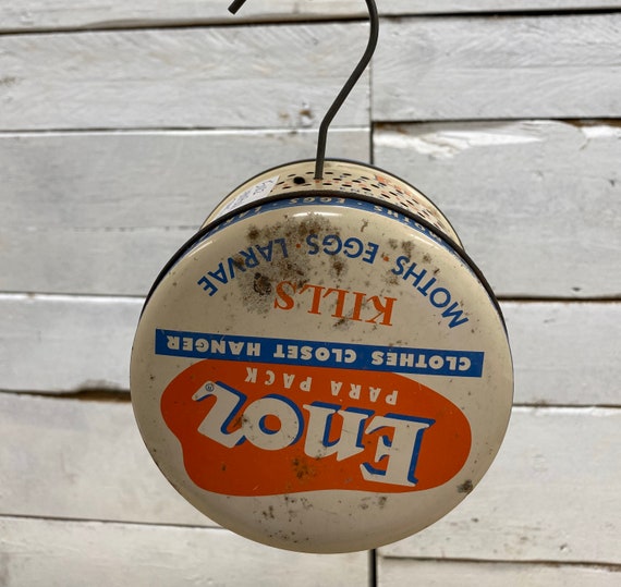 Vintage Metal Enoz Moth Ball Hanger for Closet Collectible