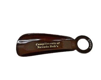 Vintage Shoe Horn Etonic Nevada Bobs Souvenir Plastic Crystal Tex